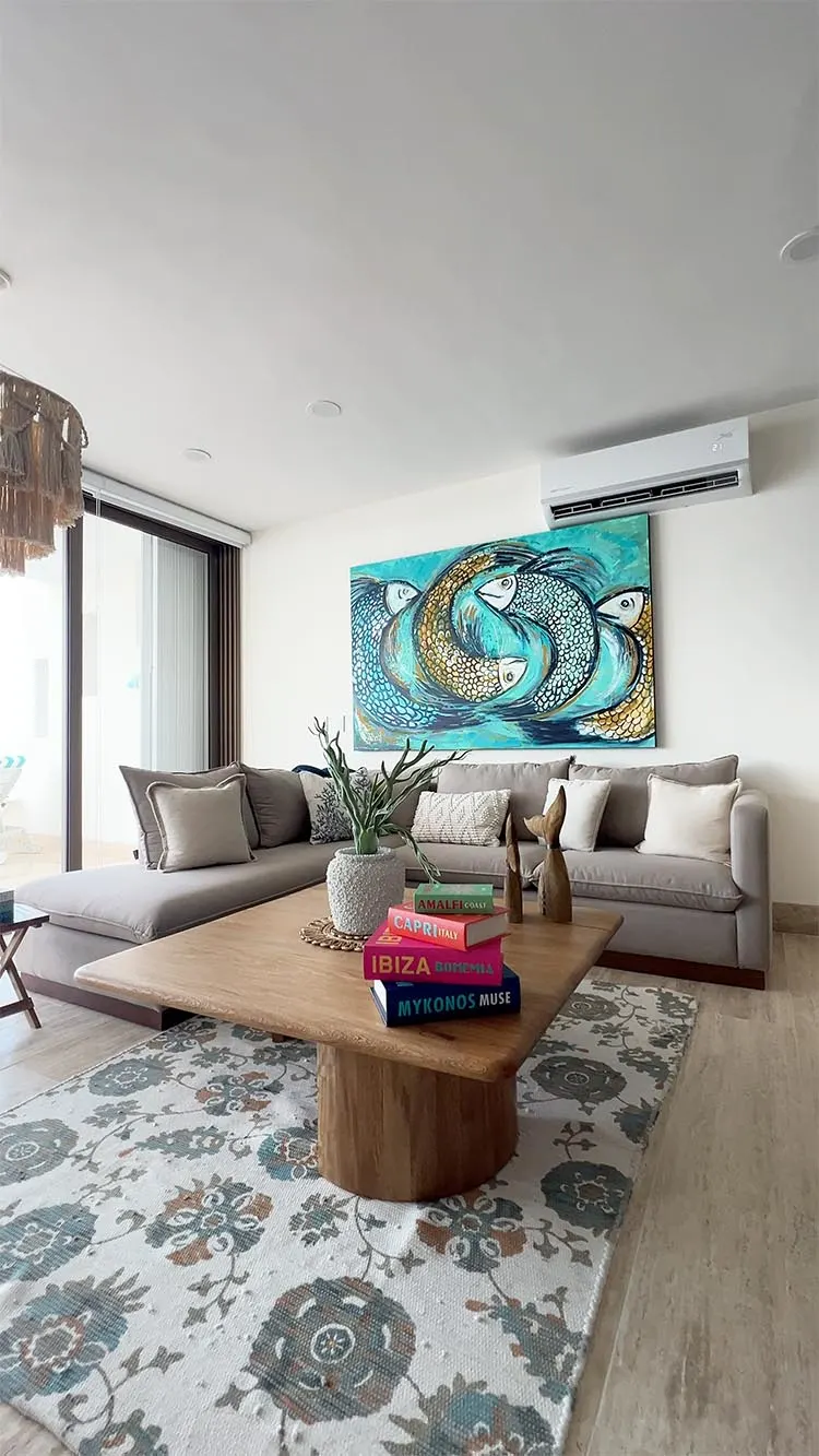 Sala de estar fotografiada con el Método POP™